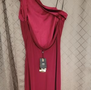 ABS Allen Schwartz red silk gown